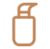 Icon of a bottle with pump dispenser.